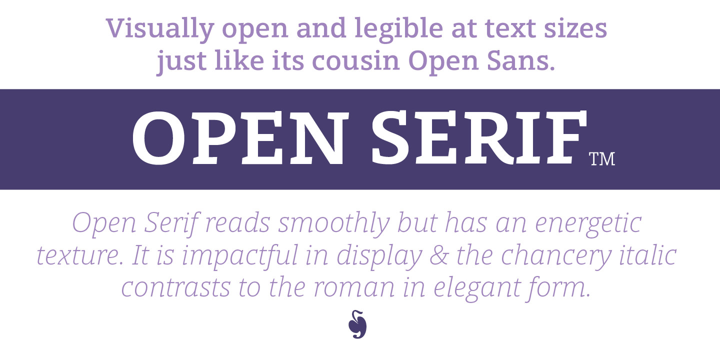 Open Serif Font
